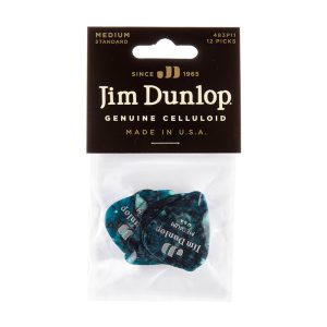 Dunlop Celluloid Classics Standard Turquoise Pearl Medium - Player Pack