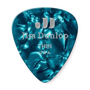 Dunlop Celluloid Classics Standard Turquoise Pearl Thin