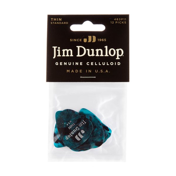 Dunlop Celluloid Classics Standard Turquoise Pearl Thin - Player Pack