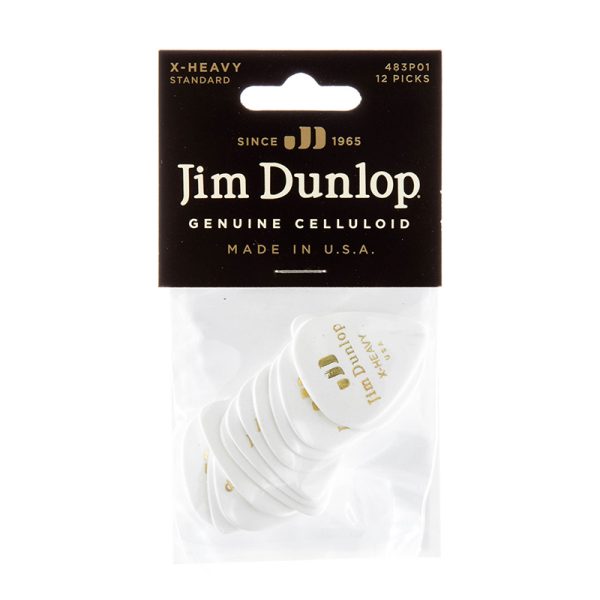 Dunlop Celluloid Classics Standard White Extra Heavy - Player Pack