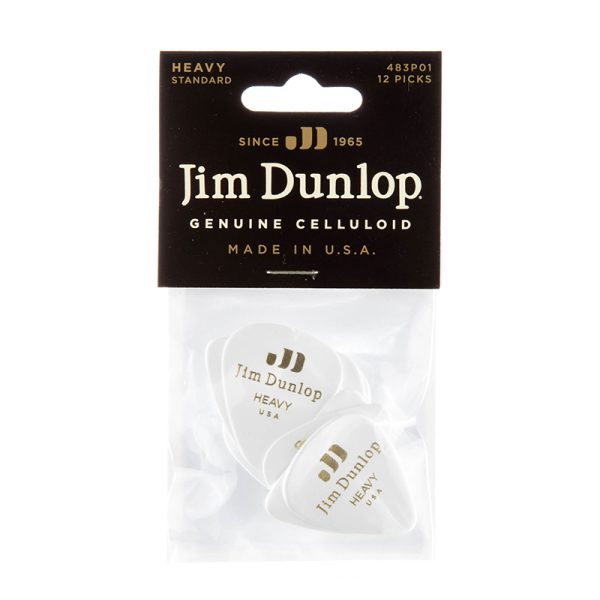 Dunlop Celluloid Classics Standard White Heavy - Player Pack