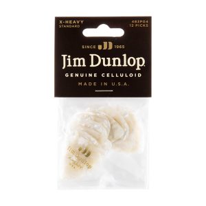 Dunlop Celluloid Classics Standard White Pearl Extra Heavy - Player Pack