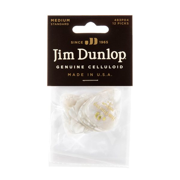 Dunlop Celluloid Classics Standard White Pearl Medium - Player Pack