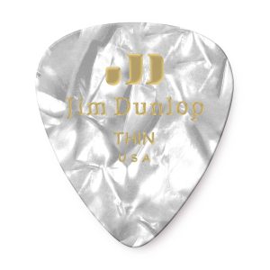 Dunlop Celluloid Classics Standard White Pearl Thin