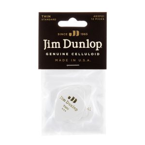 Dunlop Celluloid Classics Standard White Thin - Player Pack