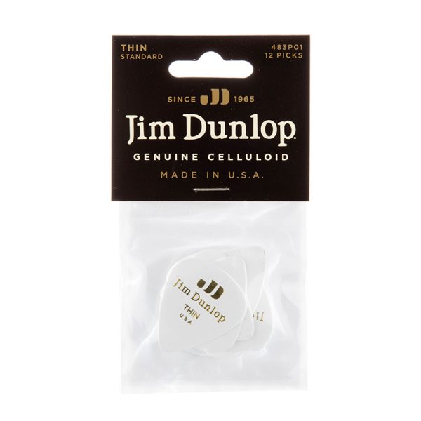 Dunlop Celluloid Classics Standard White Thin - Player Pack