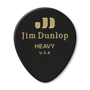 Dunlop Celluloid Tear Drop Black Heavy
