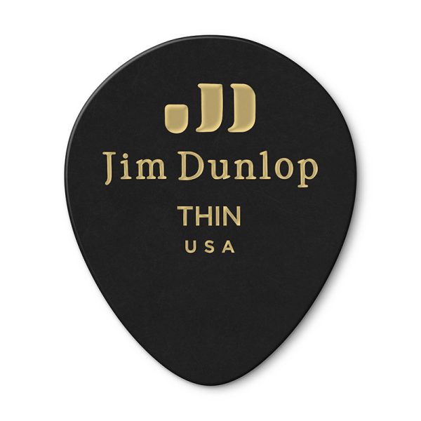 Dunlop Celluloid Tear Drop Black Thin