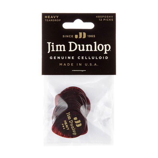 Dunlop Celluloid Tear Drop Shell Heavy - Player Pack