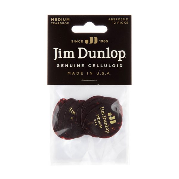 Dunlop Celluloid Tear Drop Shell Medium - Player Pack