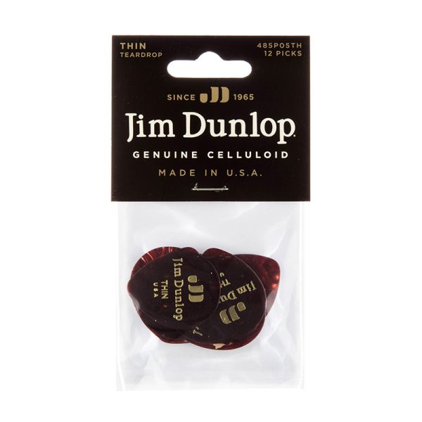 Dunlop Celluloid Tear Drop Shell Thin - Player Pack