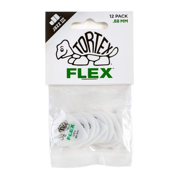 Dunlop Tortex Flex Jazz 0.88mm Green - Player Pack