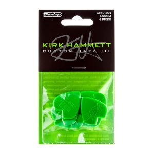 Dunlop Kirk Hammett Nylon Jazz III 1.38mm - Green - Player Pack