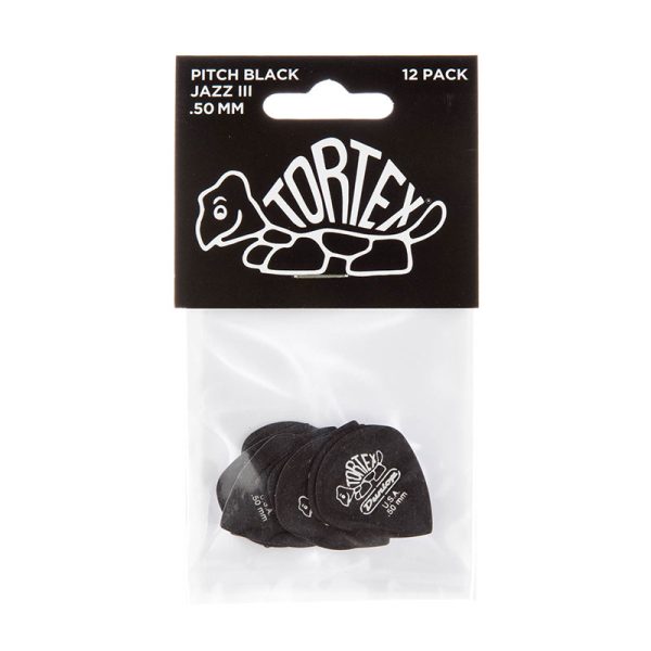 Dunlop Tortex Pitch Black Jazz 0.50mm - Player Pack