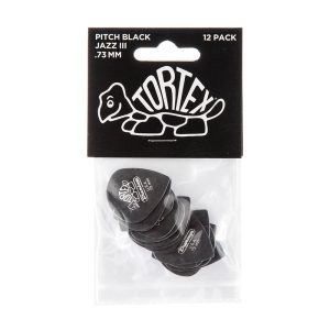 Dunlop Tortex Pitch Black Jazz 0.73mm - Player Pack