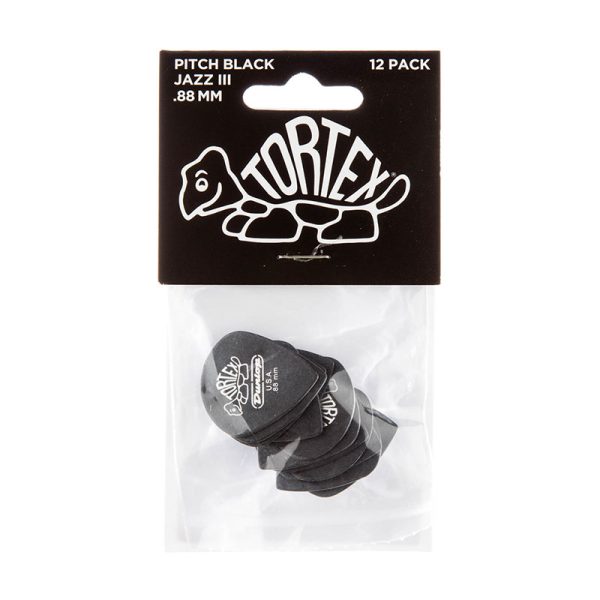 Dunlop Tortex Pitch Black Jazz 0.88mm - Player Pack