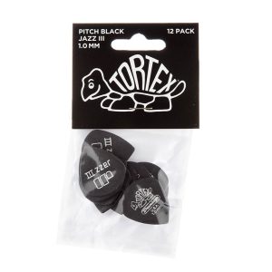 Dunlop Tortex Pitch Black Jazz 1.0mm - Player Pack