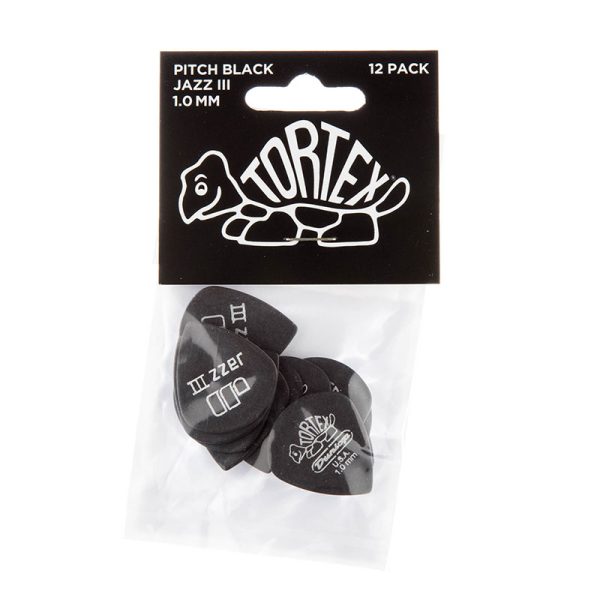 Dunlop Tortex Pitch Black Jazz 1.0mm - Player Pack