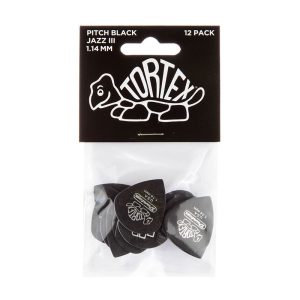Dunlop Tortex Pitch Black Jazz 1.14mm - Player Pack