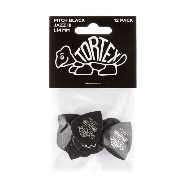 Dunlop Tortex Pitch Black Jazz 1.14mm - Player Pack