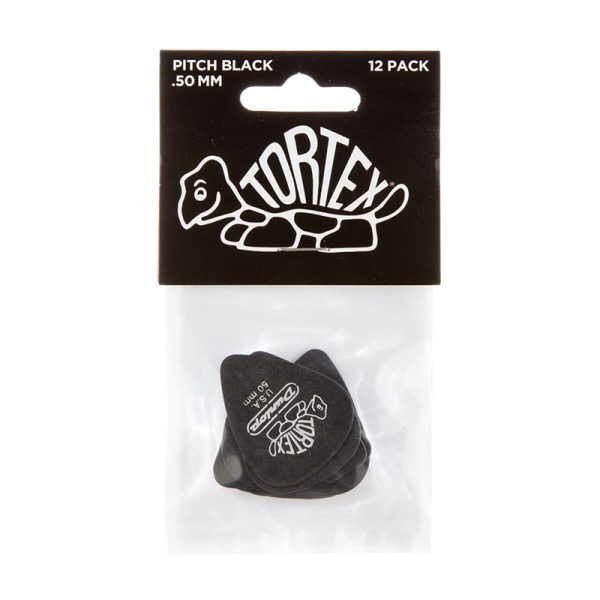 Dunlop Tortex Pitch Black Standard 0.50mm - Player Pack
