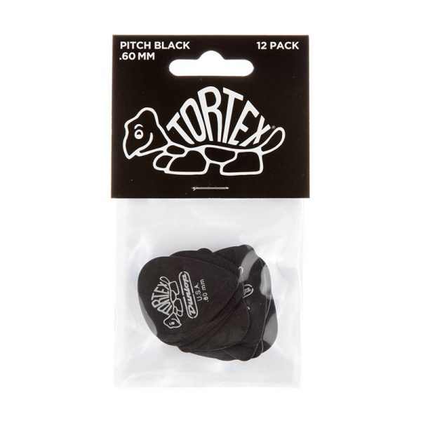 Dunlop Tortex Pitch Black Standard 0.60mm - Player Pack