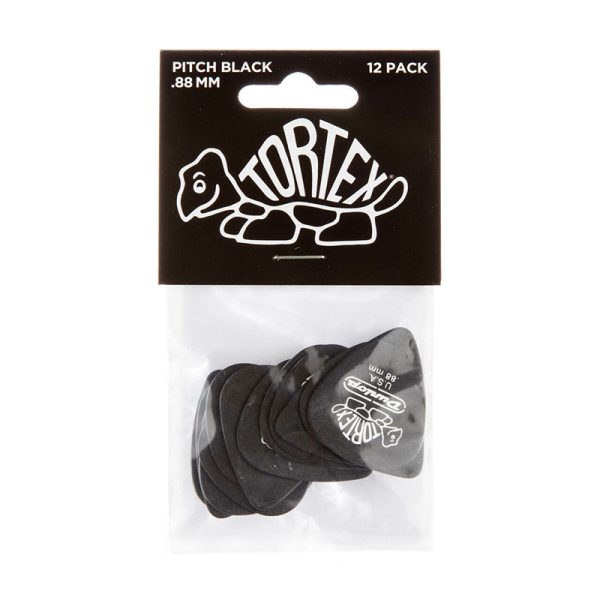 Dunlop Tortex Pitch Black Standard 0.88mm - Player Pack