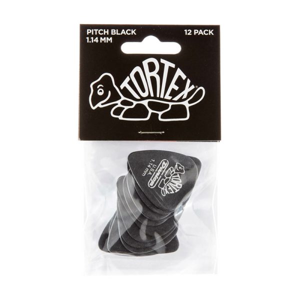 Dunlop Tortex Pitch Black Standard 1.14mm - Player Pack