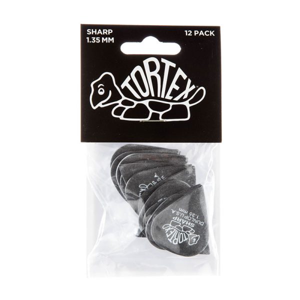 Dunlop Tortex Sharp 1.35mm Black - Player Pack