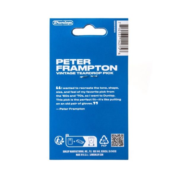 Dunlop Peter Frampton Vintage Jazz Teardrop 2.08mm - Player Pack - Image 2