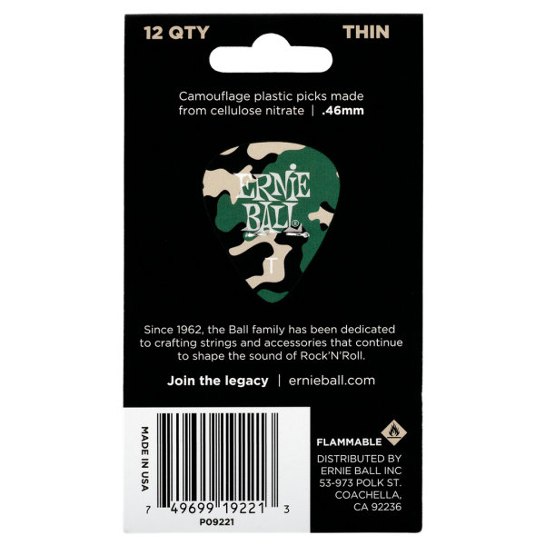 Ernie Ball Camouflage Thin - 12 Pack - Image 2