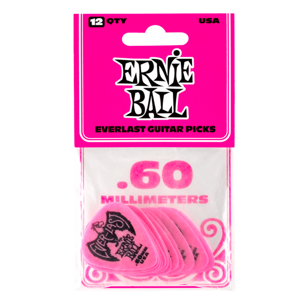 Ernie Ball Everlast Pink 0.60mm - 12 Pack