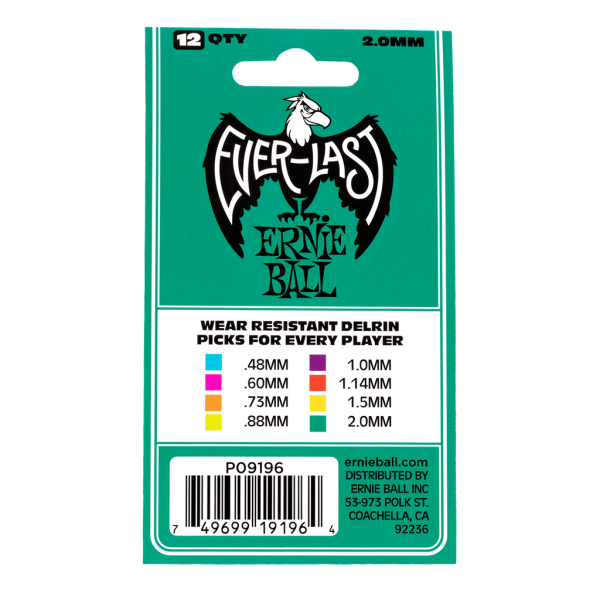 Ernie Ball Everlast Teal 2.00mm - 12 Pack - Image 2