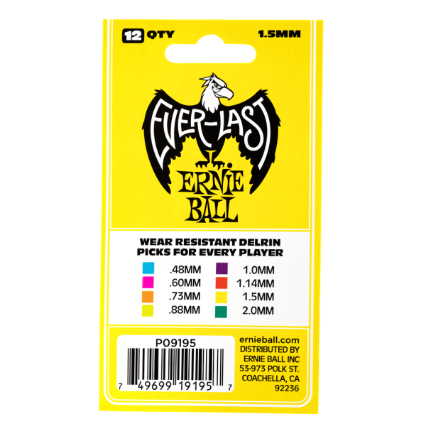 Ernie Ball Everlast Yellow 1.50mm - 12 Pack - Image 2