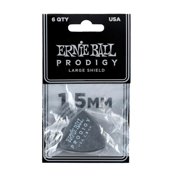 Ernie Ball Prodigy Large Shield Black 1.50mm - 6 Pack