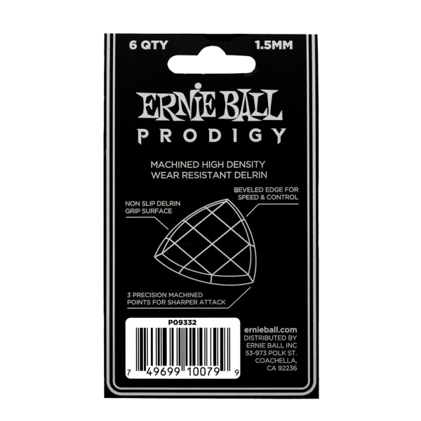 Ernie Ball Prodigy Large Shield Black 1.50mm - 6 Pack - Image 2