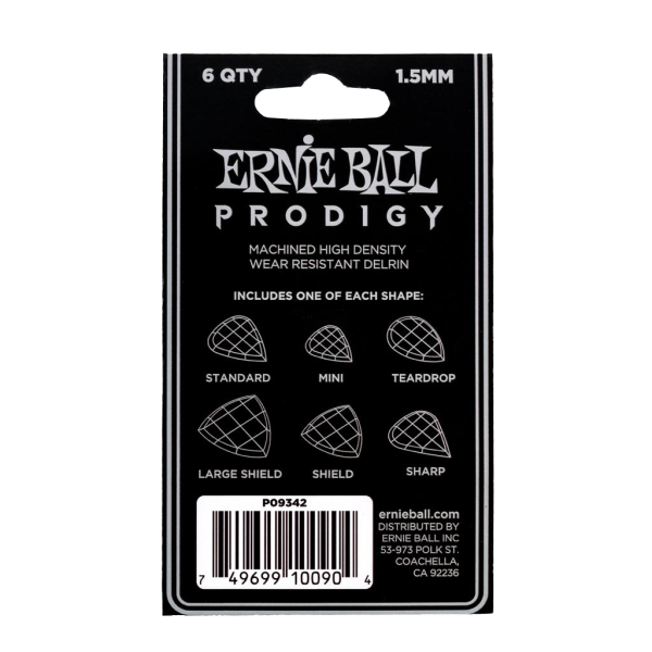 Ernie Ball Prodigy Multipack Black 1.50mm - 6 Pack - Image 2