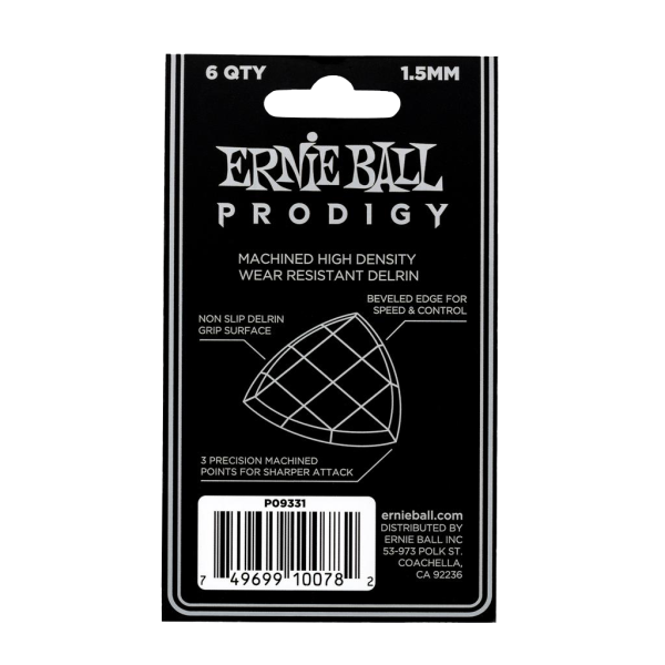 Ernie Ball Prodigy Shield Black 1.50mm - 6 Pack - Image 2