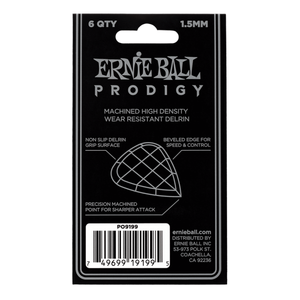 Ernie Ball Prodigy Standard Black 1.50mm - 6 Pack - Image 2