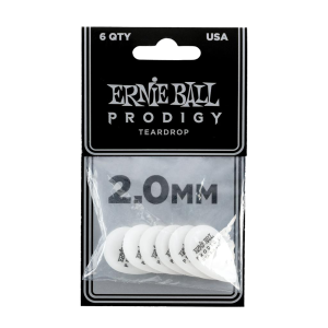 Ernie Ball Prodigy Teardrop White 2.00mm - 6 Pack