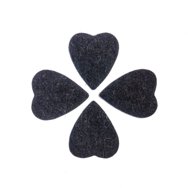 Felt Tones Heart Black Wool - Image 2