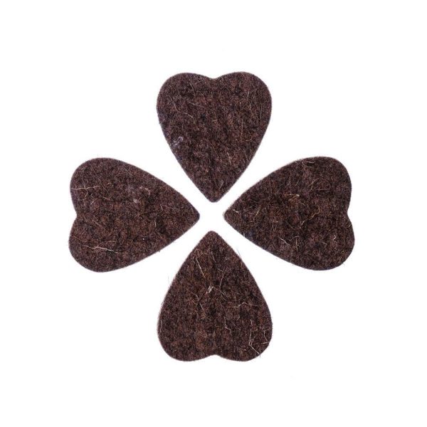 Felt Tones Heart Brown Wool - Image 2