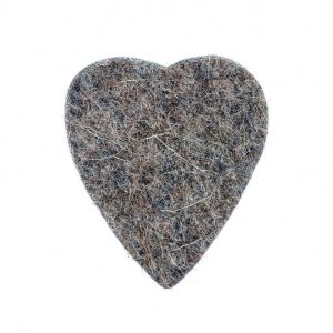 Felt Tones Heart Grey Wool