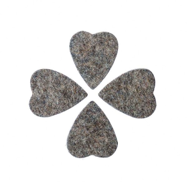 Felt Tones Heart Grey Wool - Image 2