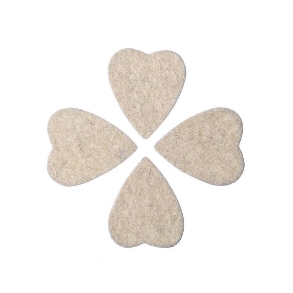 Felt Tones Heart Natural Wool - Image 2