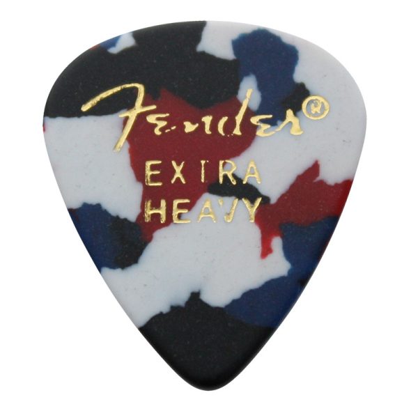 Fender Classic Celluloid 351 Confetti Extra Heavy Guitar Plectrums