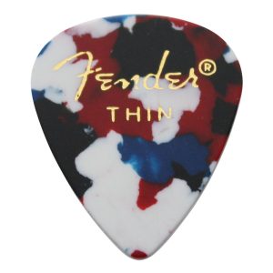 Fender Classic Celluloid 351 Confetti Thin - 12 Pack
