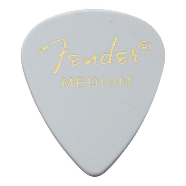 Fender Classic Celluloid 351 White Medium Guitar Plectrums