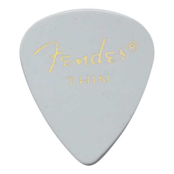 Fender Classic Celluloid 351 White Thin Guitar Plectrums