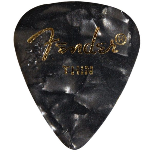 Fender Premium Celluloid 351 Black Moto Thin